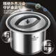 Clang 316 stainless steel rice barrel food grade large capacity moisture-proof and insect-proof rice jar 20jin Jin equals 0.5kg sealed rice barrel flour cylinder 6kg extra thick 316 steel about 12jin Jin equals 0.5kg rice