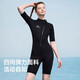 VVIR EER2mm adult wetsuit warm one-piece short-sleeved sun protection surfing thickened snorkeling suit couple diving swimsuit 2mm258 men's back open black sleeveless warm sun protection S 2mm