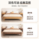 Yingtang full solid wood bed without bedside double bed for rent for rent 12358 tatami size custom-made B&B ribs frame bed frame paintless bed without bedside bed + 5cm mattress entrance + 1200mm*1900mm