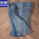 Loose stretch denim shorts men's summer thin style casual mid-sized 2025 new men's five-point pants Q9921-5 retro blue 28