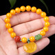 XIANGZHENFU JEWELRY amber raw stone beeswax bracelet female DIY Ruyi beeswax chicken fat yellow full honey bracelet 8mm