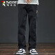 Woodpecker (TUCANO) jeans men's autumn and winter pants men's loose straight casual pants American wide-leg trousers black 33