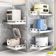 Kitchen stainless steel microwave oven storage rack wall-mounted multi-functional punch-free wall-mounted household seasoning storage rack hole punch-free punch-free dual-purpose stainless steel 3880cm wall rack