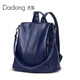 Dadong 2024 New Street Mode Frauen Gepäck Lederwaren Solid Color Rucksack echte Ledernähte Ladies Rucksack Wein rot