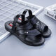Remtin Vietnamese rubber Korean version of non-slip casual men's sandals comfortable and durable dad's shoes men's sandals summer new 698 black 40 (suitable for 39)