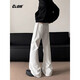 Clor Scimitar Jeans Herren Cleanfit Amerikanische Modemarke Lose vielseitige gerade Hose NZ15 White XL