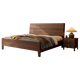 Small wooden nest bed black walnut solid wood bed medieval style master bedroom 1.8 meters double bed modern simple large bed wedding bed bed (three-section bed board) 1.5 meters