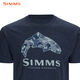 SIMMS25新款春夏季短袖系列圆领半袖T恤短袖路亚服防晒速干钓鱼 14098黄色 S
