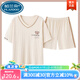 帕兰朵2025夏纯真棉睡衣女薄款短袖短裤学生ins风新款可外穿家居服套装 短袖短裤-G6636# M 【70-90斤】
