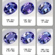 Blue Peace 4 Tanzanite blue purple water drop oval faceted loose stone custom 18k gold and silver men and women ring drop earrings bracelet 0.91 carat 21#