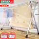 Clothes drying rack outdoor folding clothes drying rack floor-standing indoor home balcony bedroom stainless steel outdoor cool telescopic pole type quilt drying artifact bold double pole model 1.6 meters retractable contains 32 drying artifacts large
