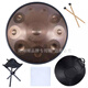 Pan de mano Pan Handpan Drum 10 tonos 9 tonos Hecho a mano Guzo de grado Hueco Huguía Proceso de endurecimiento de acero Tambor de acero Instrumento de percusión Flying Instrumento Plata 10 tonos