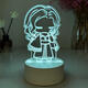 YWZR light meets the surrounding night lights, white bird, wizard, vanity wreath, initial doll, birthday gift ornaments 9923 [cat] [sixteen colors] battery compartment + remote control