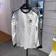 Adidas Clover Adicolor Three Stripes Мужская спортивная и повседневная футболка с длинными рукавами IA4879 IA4877 IA4877 Black 190 XXX/112A