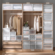 
Sanqihu storage box drawer plastic household clothes wardrobe storage box underwear storage cabinet transparent 9227 depth 44 width 34 height 19 three packages and hot-selling shopkeepers recommended