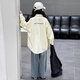 Girls' coat spring and autumn 2025 new style big children's fashionable tops children's super good-looking spring shirts sun protection yellow 160