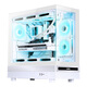 SAMA Jinghong white ATX sea view gaming computer main case 270 panoramic/double-sided glass/support 360 water cooling/9 fan positions/427mm long graphics card/U2+U3