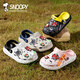 SNOOPY Snoopy children's shoes children's clogs cool cartoon slippers boys and girls lightweight garden shoes B450 pink and white 31