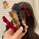 Princess flocked braided hair clip side clip women's forehead bangs fluffy clip side broken hair clip fashion headwear for women flocked hair clip 4 mixed colors TS147