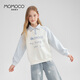 玛米玛卡（MOMOCO）女童秋装儿童卫衣新款洋气字母卫衣 杏色 150