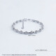Lao Fengxiang platinum bracelet pt950 sparkling bead abacus bead bracelet gift for girlfriend and wife platinum jewelry white gold about 12.17g adjustable range 54-56mm