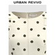 Ur Valentine's Valentine's 2025 Autumn New Women's Retro Polka Polka Polka Vestido de cintura sin mangas Uyl750120 Beige White Print S
