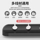 Wilkie charging cable storage data cable desktop cable manager mobile phone cable fixer charger card slot cable buckle black 5 holes (1 piece)