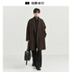 Earl Dower Cashmere Wool Mélange de laine à double face de longueur moyenne pour hommes 2025 Automne et hiver Nouveau veste P541523 Chocolate Gummy L (175)