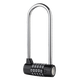 Ansery large long beam U-shaped combination lock glass door cabinet five-digit combination padlock black 5D02221