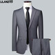 Lilang Spring and Autumn Suit Men's Business Formal Jacket Work Suit Casual Suit Slim Young and Middle-aged Men's No Ironing Dark Gray M