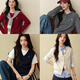 Shi Fanli (S EIFINI) Meng Ziyi's same style 2026 spring special new color embroidered cable knit cardigan all wool old money style sweater cardigan off-white M