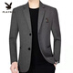Playboy middle-aged men Korean style suit jacket autumn 2025 single suit solid color top business casual suit men's dad wear dark gray 2XL 185 size - suitable for 150-165Jin Jin is equal to 0.5 kg