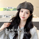 Hat beret for women with large head circumference, fashionable and western-style painter's hat, clouds, retro face, small and versatile, Korean style octagonal hat, gray, high-looking, cute, hearty, fashionable, Korean style, British style pumpkin hat, one size fits all (recommended head circumference 54-58cm)