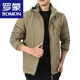 ROMON men's jacket autumn and winter plus velvet jacket men's winter casual clothes men's top middle-aged men's clothing thick 9898 [Black] removable cap - plus velvet without price added XL 180 Specifications (150Jin [Jin equals about 0.5 kg])