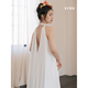 
LISM International first-line brand bride's morning robe, morning tired French niche light wedding dress engagement and get a certificate white skirt white (spot-delivered within 48 hours) S