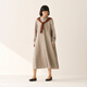 
MUJI women's flannel stand collar long sleeve dress women's skirt cotton dress 25-year autumn new product light beige check L (165/88A)
