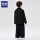 Romon children's suit suit British flower girl dress boy college style casual suit piano performance suit black 120