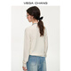 VEGA CHANG soft collar multi-color half turtleneck sweater for women 2025 new winter simple versatile bottoming shirt almond white one size