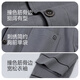 Jingshu cotton own brand cotton Dudu cotton autumn new brushed men's long-sleeved pajamas home clothes gray XL