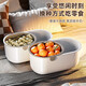 Lazy person's melon seed eating artifact fruit plate, living room and tea house snack storage box, dried fruit box, double-layered fruit drain basket, cream yellow, 3-pack lazy person's double-layered draining fruit plate