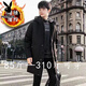 Playboy plus size plus size spring and autumn loose hooded college student casual winter fat trendy coat long men's windbreaker 621 black plus velvet 7XL wear 220-240Jin Jin is equal to 0.5 kg