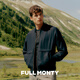FULL MONTY [Baseball Lone Jacket] Men's Black Casual Flying Jacket Navy Blue Wool Top 2024 Fall Navy Blue 7990 44