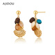 AJIDOU Ajidou Earrings Women's Dopamine Exaggerated Shell Earrings Hook Drop Holiday Style Sparkling Earrings Accessories Versatile