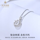 Cuihua pt950 platinum star and moon pendant platinum jewelry anniversary gift for girlfriend and wife birthday gift star and moon pendant total weight about 0.9g