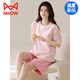 
Cat Man (MiiOW) [Chinese Valentine's Gift] 2025 pajamas for women in summer pure cotton short sleeve two-piece set summer pink sweet student cotton YZT9855 M women's model recommended 80-100 Jin [Jin equals 0.5 kg]