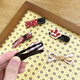 Add cute polka-dot bow hairpins for girls, fresh, sweet and versatile duckbill clips with side bangs and hairpins, hair accessories, red kitten 5-piece set