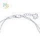 Chow Sang Sang Pt950 platinum four-leaf clover white gold platinum bracelet for women 54284B pricing 19 cm