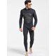 SBART new men's 5MM one-piece wetsuit for girls, cold-proof and warm wetsuit for adults, surfing swimsuit, 1164 black with fine embossing XL