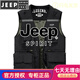 JEEP SPIRIT马甲男士秋冬季复古工装坎肩背心户外钓鱼加绒无袖外套男 693浅灰 L