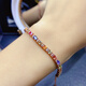 Junliang 2025 Natural Color Sapphire Bracelet Fire Color Explosive S925 Silver Color Gemstone Bracelet Color Gemstone